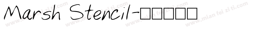 Marsh Stencil字体转换